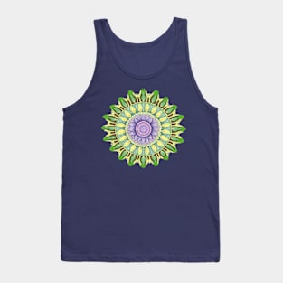 Abstract Circle Pattern With Floral Elements 2 Tank Top